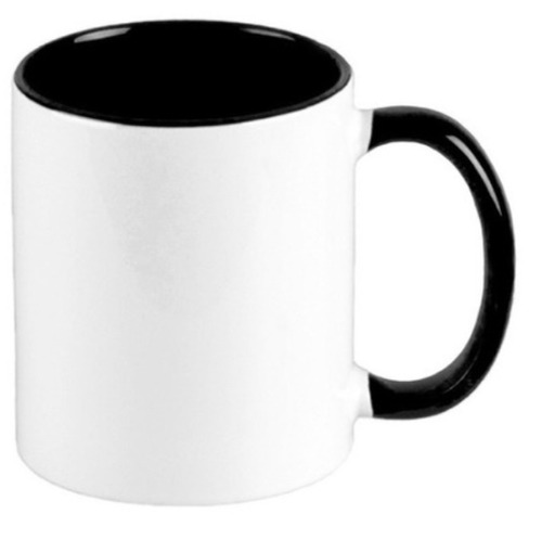 Taza Interior Y Asa Negro 11oz Sublimacion Sublimar