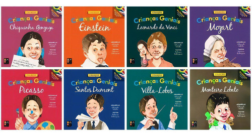  Coleção Crianças Geniais - Coleção C/ 8 Livros Belíngue