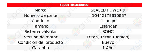 Set Bujes Árbol Levas Std E-250 03 A 14 Sealed Power