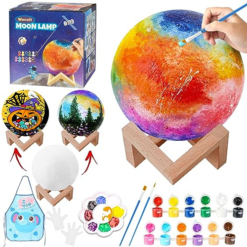 Pinta Tu Propia Lámpara De Luna Kit, Regalos De Hallow...