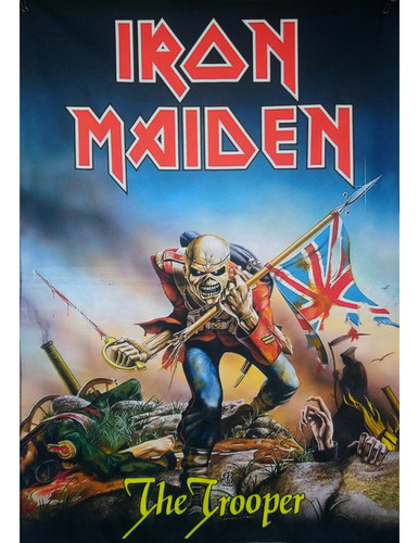 Iron Maiden Bandera The Trooper Banner Para Colgar Poster