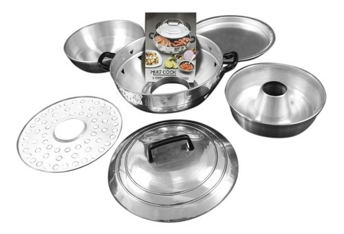 Conjunto Mult Cook Forma Para Pizza, Bolo, Pudim E Grelhados