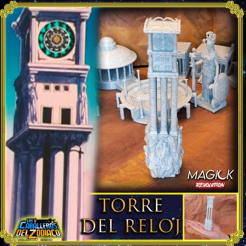 Imagen 4 de 8 de Pack Saint Seiya Reloj, Coliseo, Estatua Odín, Puerta Hades
