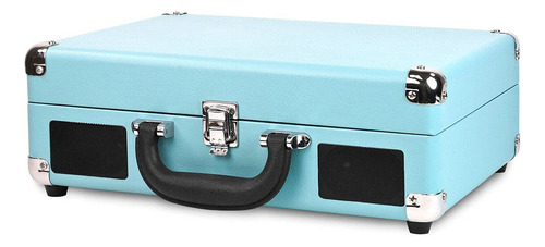 Victrola Tornamesa De Maleta Con Stand Para Discos, Azul