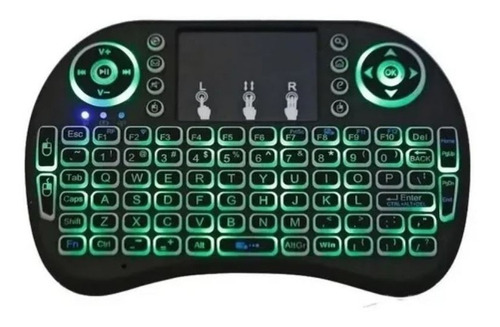 Mini Teclado Iluminado Controle Sem Fio P Smart Tv Box