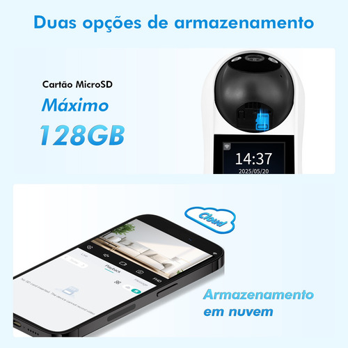 Câmera Babá Eletrônica Coibeu Com Tela Video Chamada Wifi