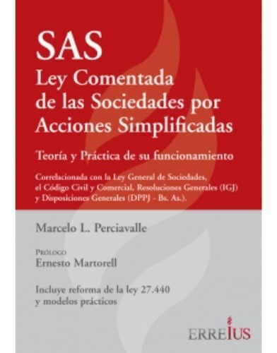 Sas - Ley Comentada De Las Sociedades Por Acciones Simplific