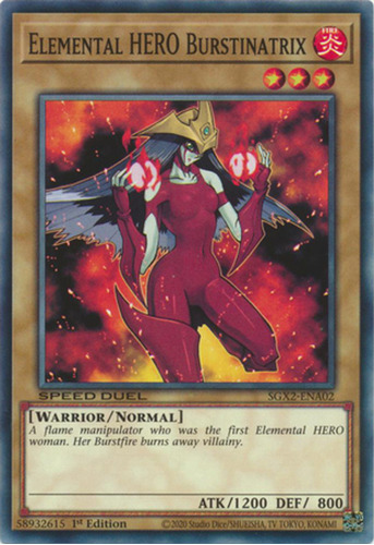 Elemental Hero Burstinatrix Heroe Truco Explosivo Yugioh!