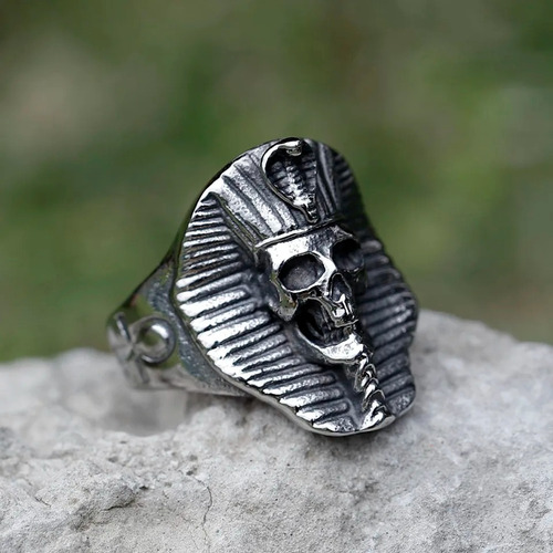 Ghost Store Lm Anillo Hombre Momia Cráneo Faraón Acero Inox
