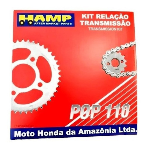 Kit Relação Transmissão Original Hamp Honda - Pop 110i