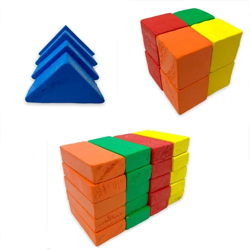 Bloques Para Armar De Madera Figuras De Colores