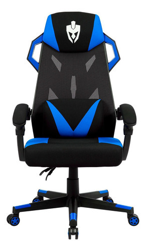 Cadeira Gamer Evolut Ace Suporta Até 120 Kg Azul Eg-909 Cor Preto/azul