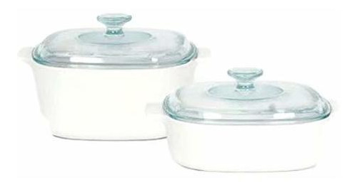 Set De Cazuelas Corningware Blanco 4 Piezas