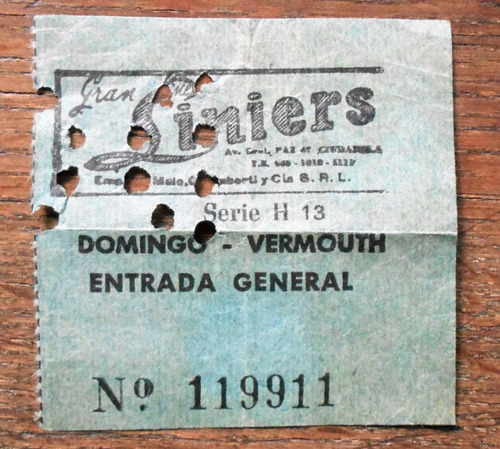 Antigua Entrada Del Gran Cine Liniers Circa 1945