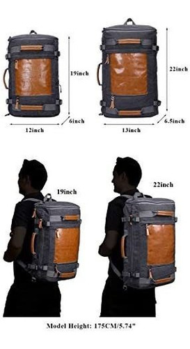 Witzman Men Vintage Lona Mochila De Viaje Mochila Retro
