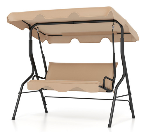 Columpio Para Patio Exterior De 3 Plazas Beige Gpl