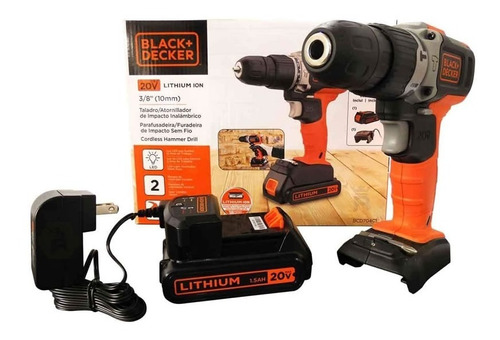 Taladro Atornillador Inalámbrico Percutor 20v Black + Decker