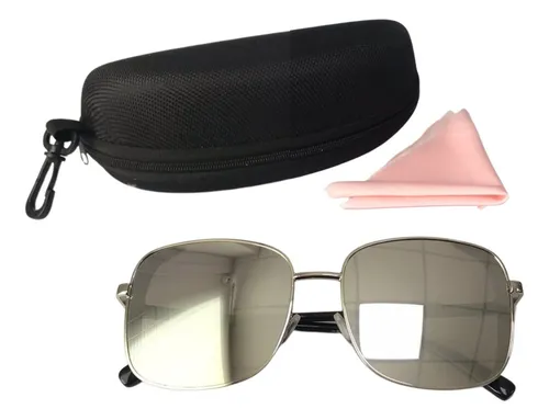 Lentes De Sol Estilo Cuadrados Borde Brillante