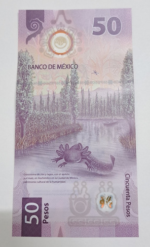 Billete $50 Pesos Ajolote Serie Ag Con Error De Impresión