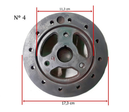 Damper De Motor Chevrolet 305 Tapa Rayada