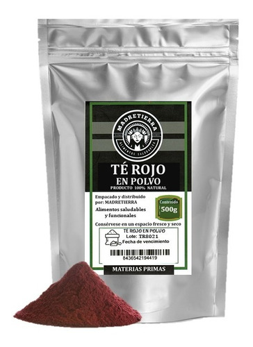 Tea Rojo En Polvo X500g (1 Libra) 100% Pu - g a $85