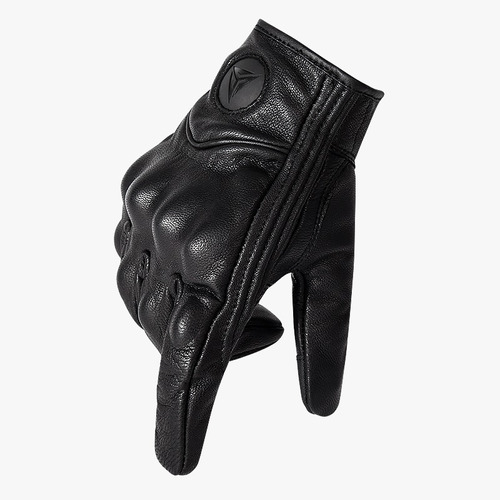 Guantes Cuero Liso Para Motociclismo Motowolf 0302