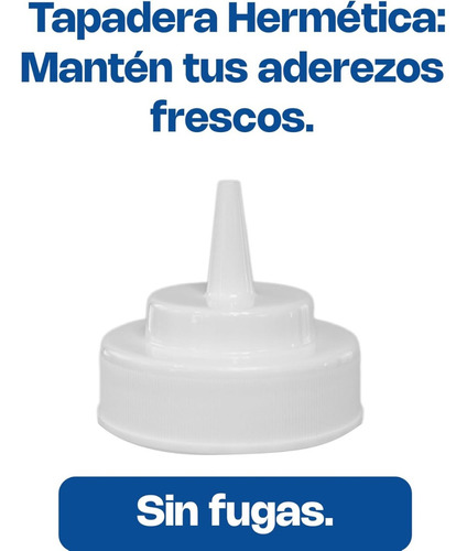 Set De 6 Botellas Para Cocina 355 Ml Blanca