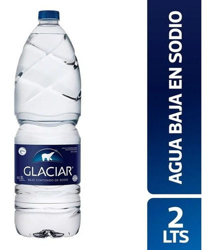 Agua Mineral Glaciar  Sin Gas Bot. 2 L  (pack X 6 Unid.)