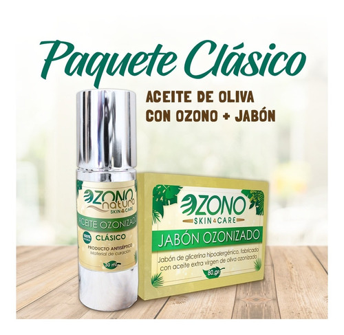 Imagen 1 de 5 de Paquete Kit De Jabón Con Ozono Y Aceite De Oliva Ozonizado