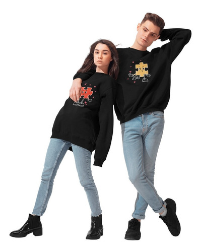 Dúo De Sudaderas - Unisex - Amor Y Amistad - Rompecabezas