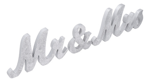 Mr And Mrs Signs - Letras Plateadas De Madera