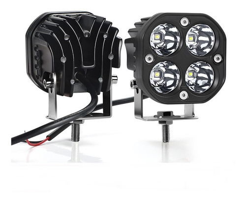 2 Focos Neblineros Barras Led Blanco Auto Camioneta 4x4 Moto