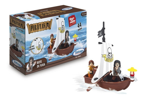 Brinquedo De Montar Piratas Bote De Fuga 44 Peças