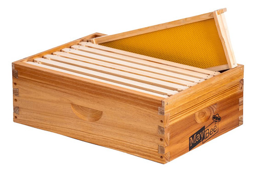 Caja De Colmena De 8 Marcos Caja De Abejas Langstroth M...