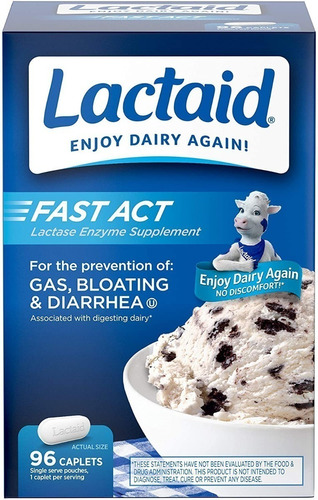 Lactaid Fast Act Intolerancia A La Lactosa 96 Capsulas