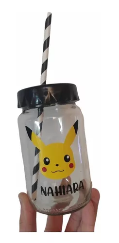 24 Frascos Vasos Pikachu Anime Souvenirs Tapa Y Sorbetes