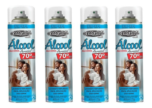 Combo 4 Álcool Spray Aerossol