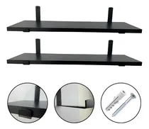 Comprar Kit 2 Prateleiras Industriais 90x20 Com Mão Francesa Preto