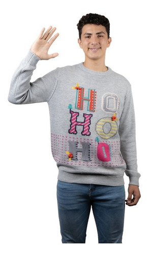 Sueter Navideño Uggly Sweater Santa Ho Ho Ho Para Hombre 