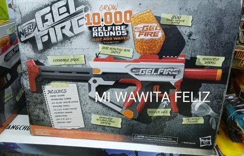 Pistola Hidrogel Nerf Mythic C/10000 Cargas Gel Lanzador