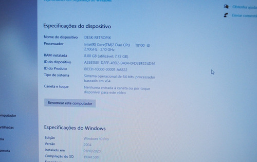 Mini Pc De7000 Com Teclado E Mouse Wifi Windows 10 Aopen (Usado)