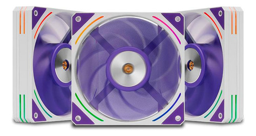 Kit Ventoinha Mancer Voltaic Purple Edition, 3x120mm, Branca