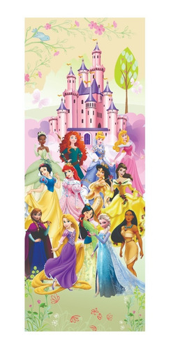 Adesivo Decorativo Para Porta Princesas Disney Mod. 956