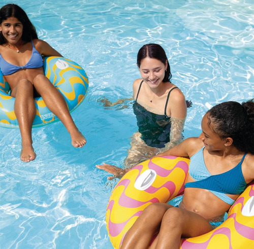 Salvavidas/flotador Inflable Con Agarraderas Marca Intex