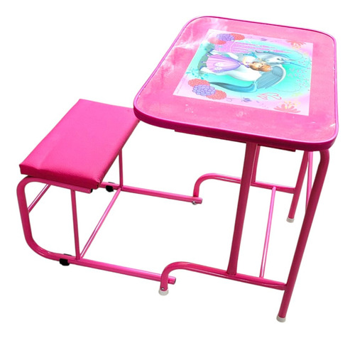 Mesa Infantil Escolar Pupitre Niña Desmontable Rosa