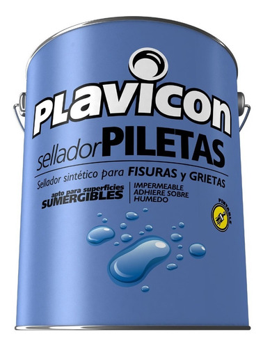 Plavicon Sellador Piletas Piscinas Grieta Fisura Azul 1.25kg