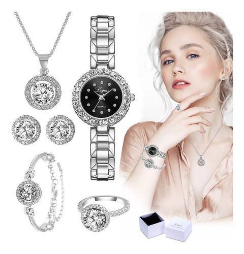 Reloj Moda Casual Pulsera Regalo Kit Pareja