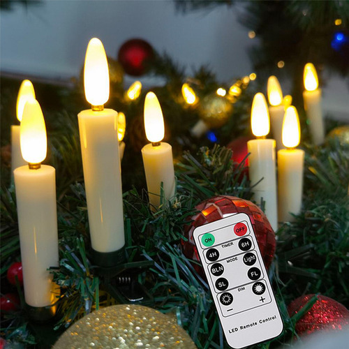 20 Led Candlelight Árbol De Navidad Luces De Control Remoto