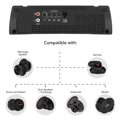 Taramps Hd Ohms 1 Canal 2000 Watts Rms Max Audio De De Rango