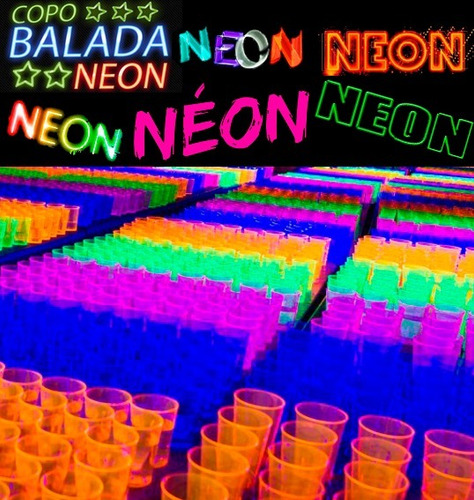 Imagem 3 de 4 de 80 Copos Long Drink 330ml Personalizados Neon